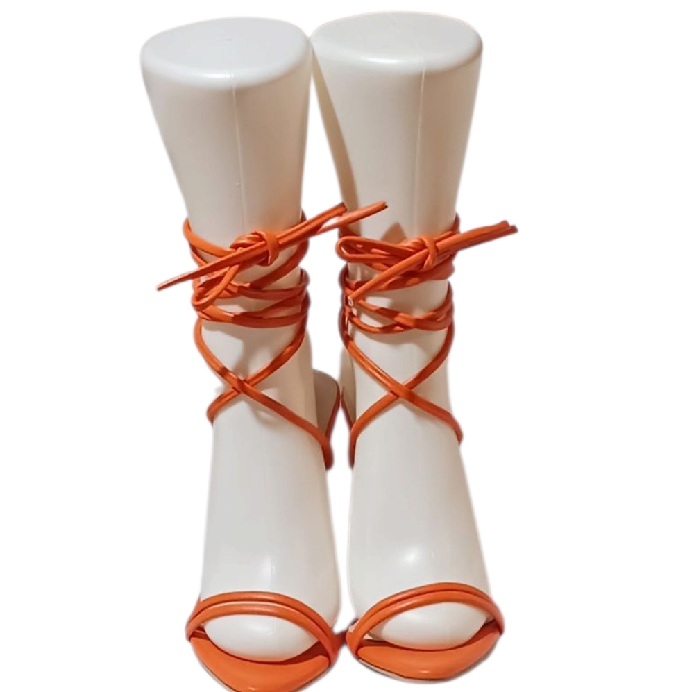 💰Orange Strappy Women's Sandals